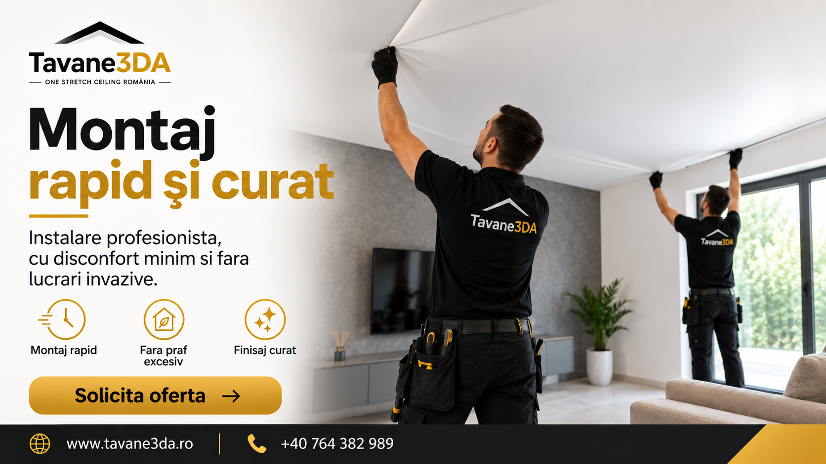Montaj tavan extensibil Tavane 3DA